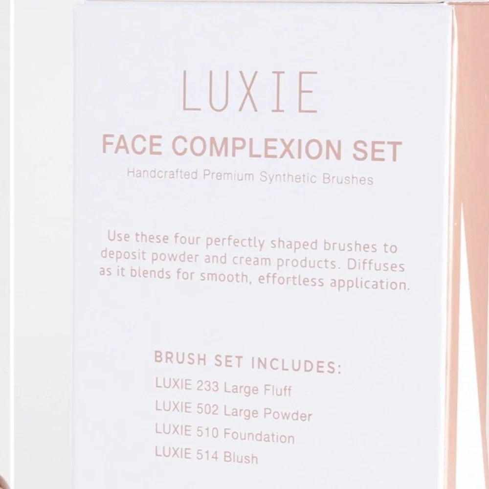 Luxie LIMITED EDITION Rose Gold Face Complexion Brush Set